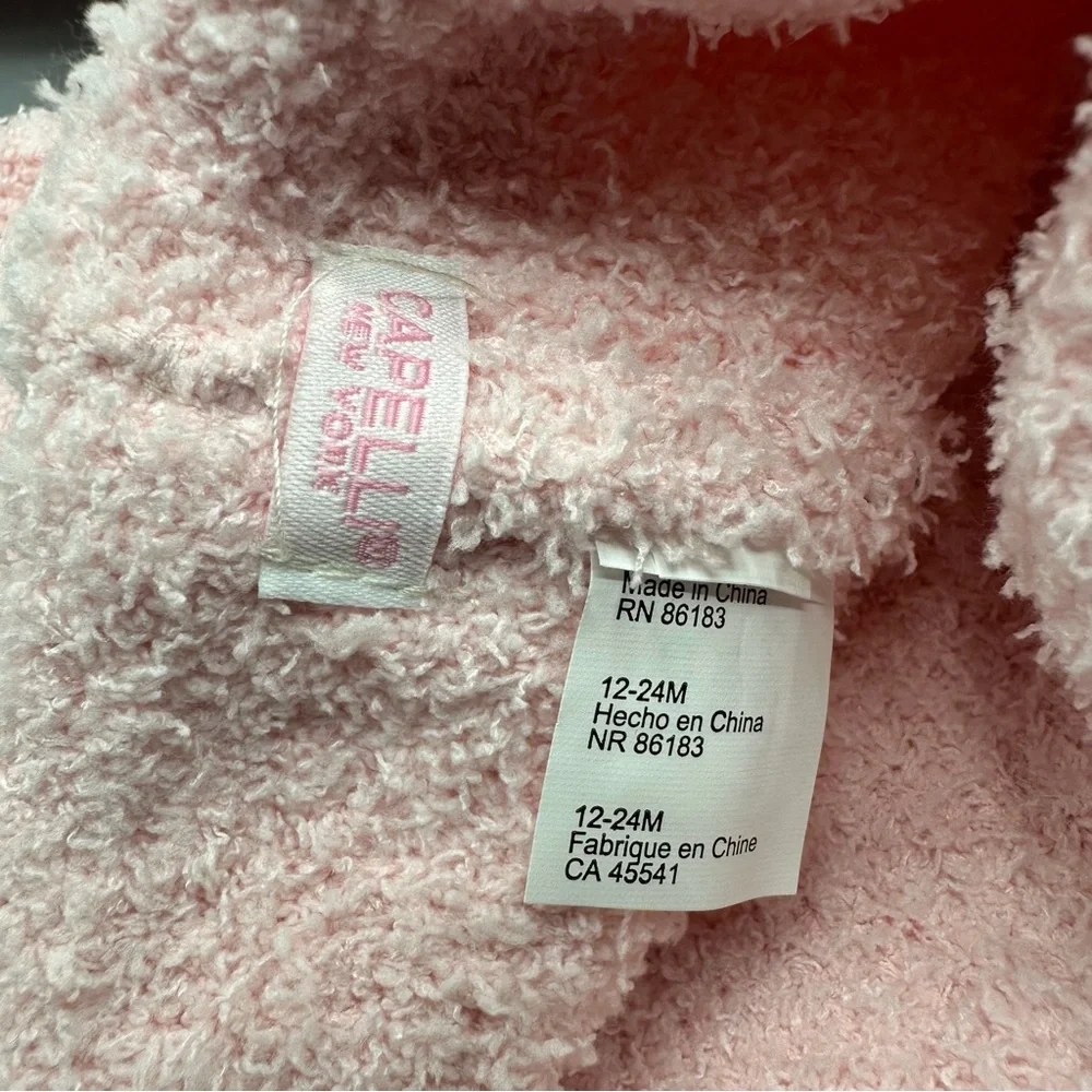 Capelli New York Soft Kitty Winter Hat Mittens Set Size 12-24M Pink